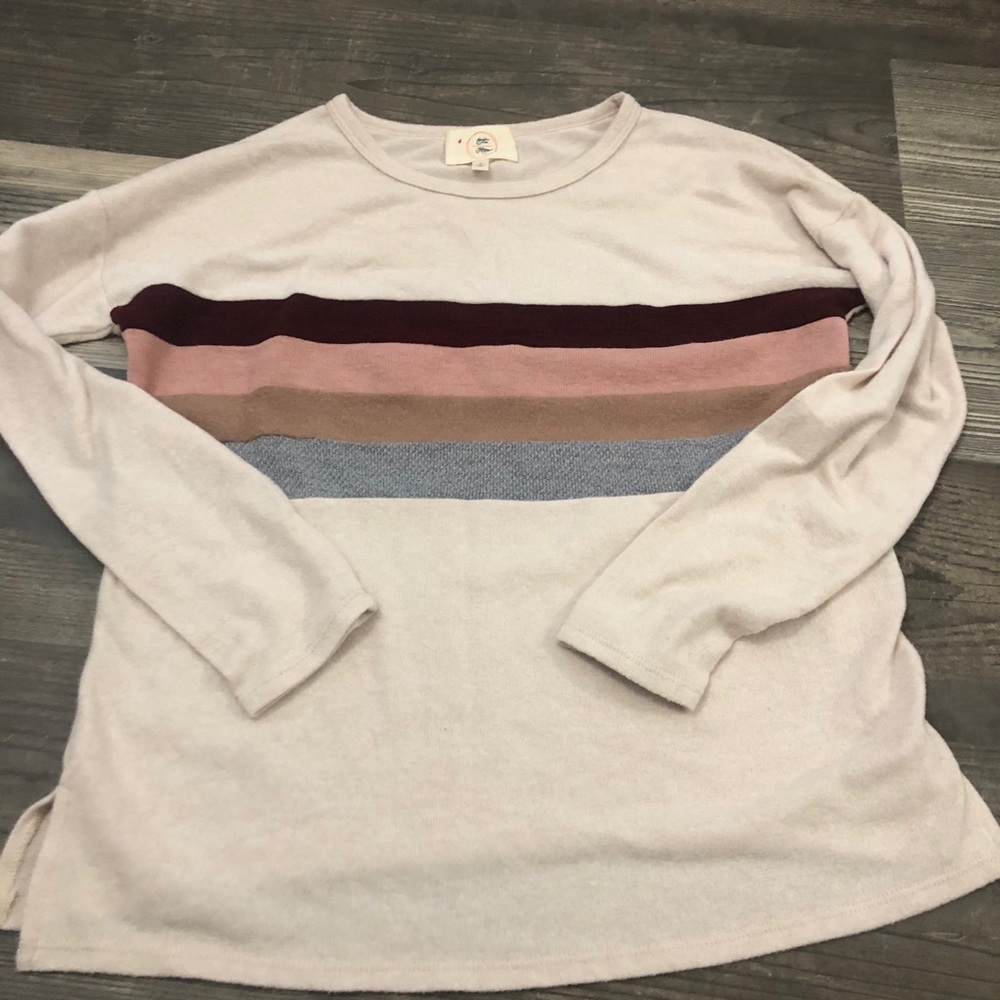 Anthro Color Block Sweater S